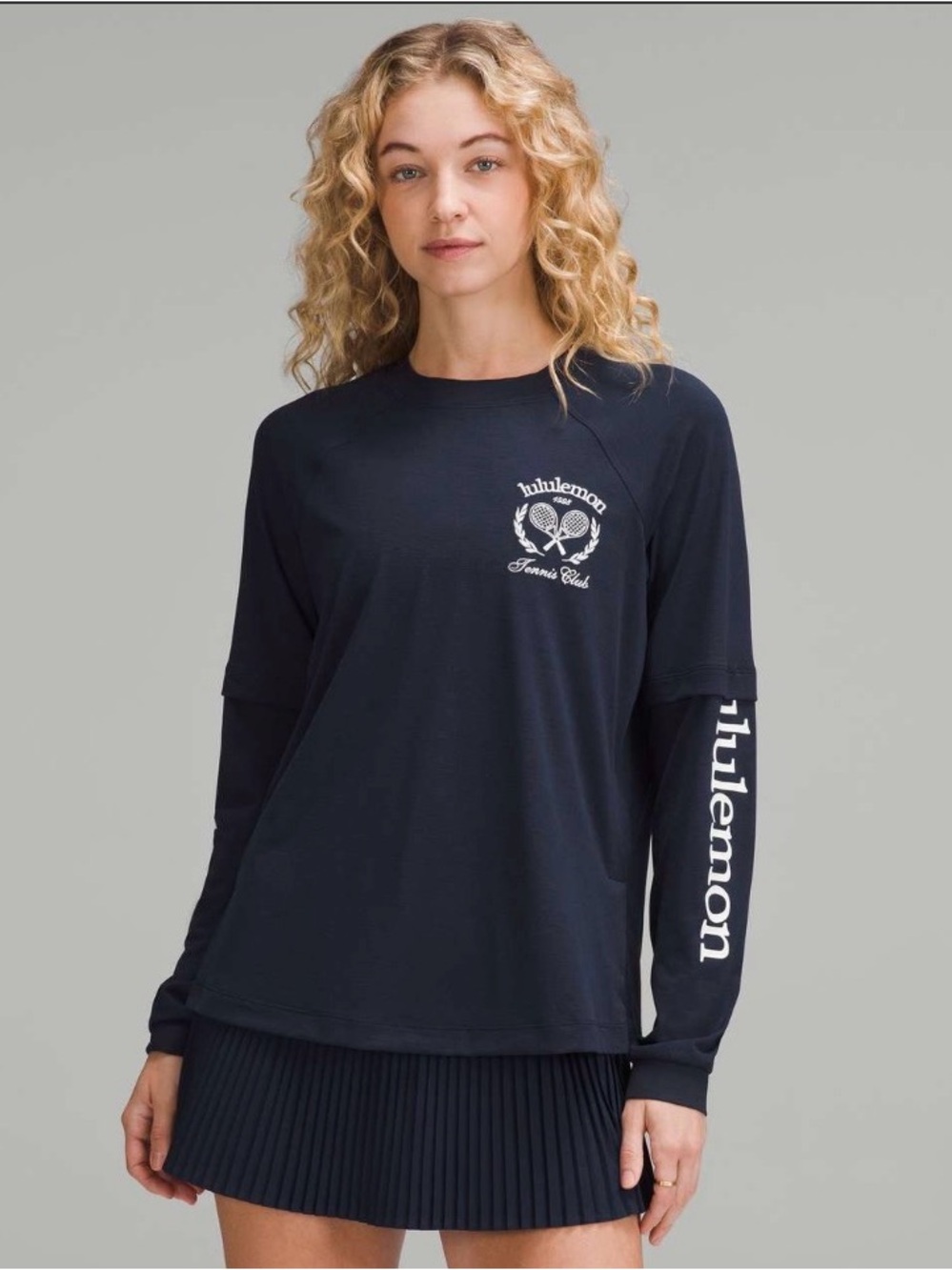 Lululemon Layered Long-Sleeve T-Shirt *Tennis Club
True Navy / White